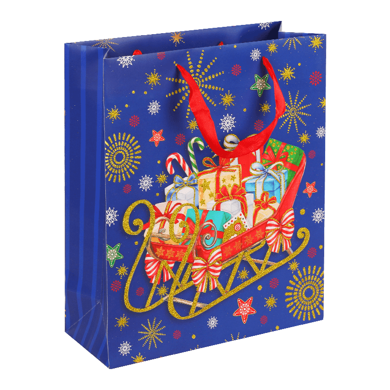 Christmas Holiday Theme Paper Treat Bags