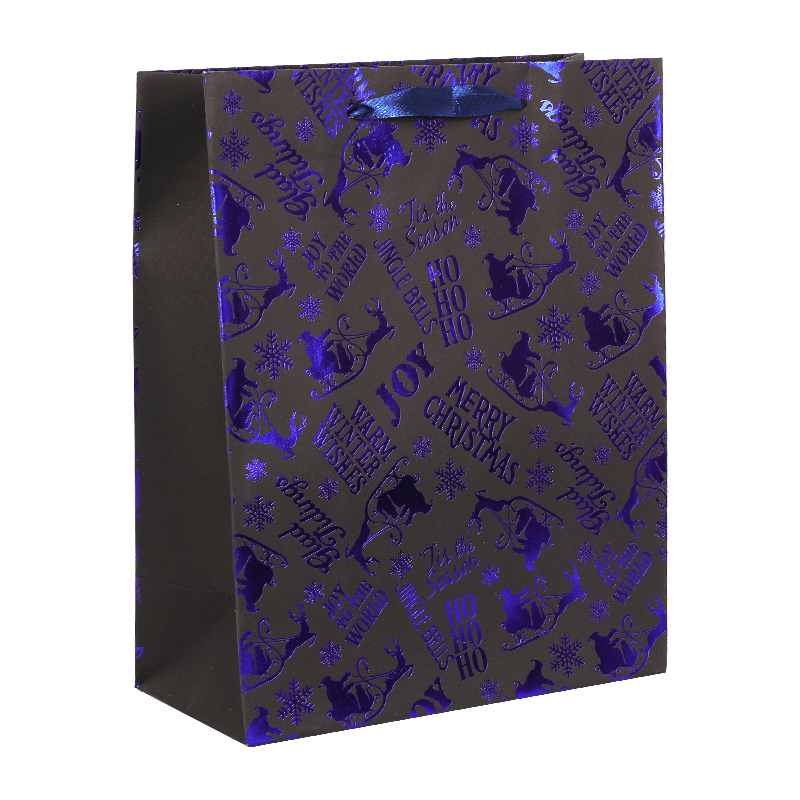 Christmas Themed Paper Gift Bags With Hot Stamping Foil In November 2024