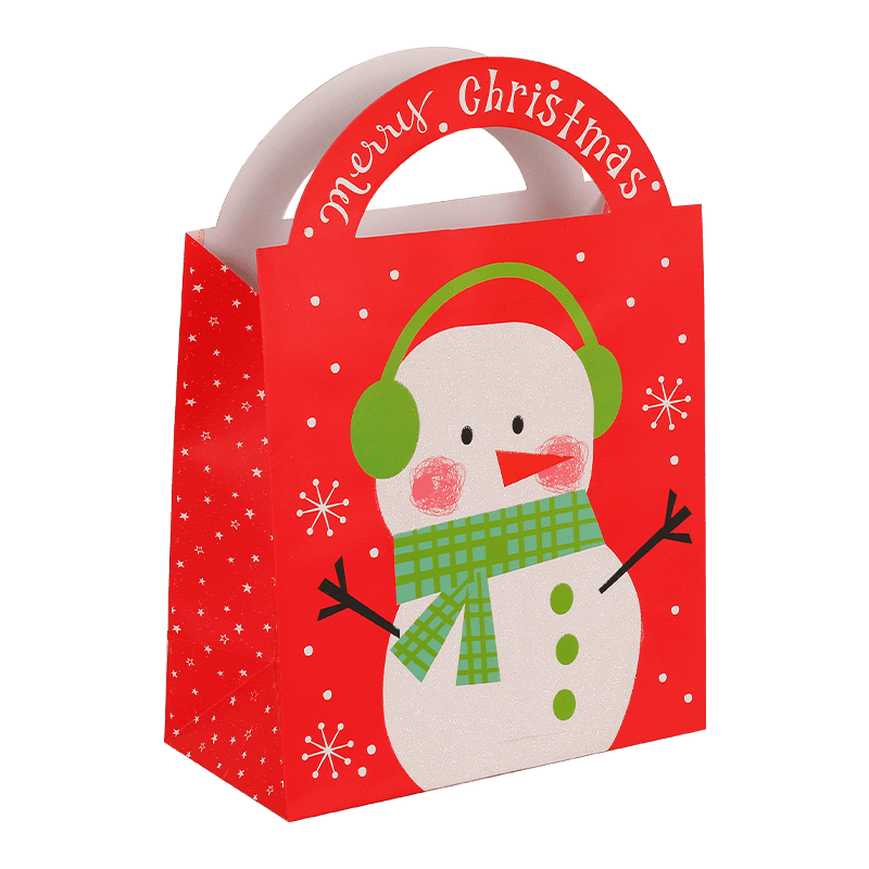 Christmas Theme Party Favour Bags With Die-Cutting Handles