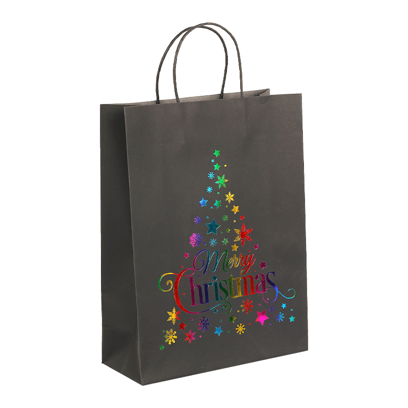 Customized Printed Christmas Kraft Paper Bags