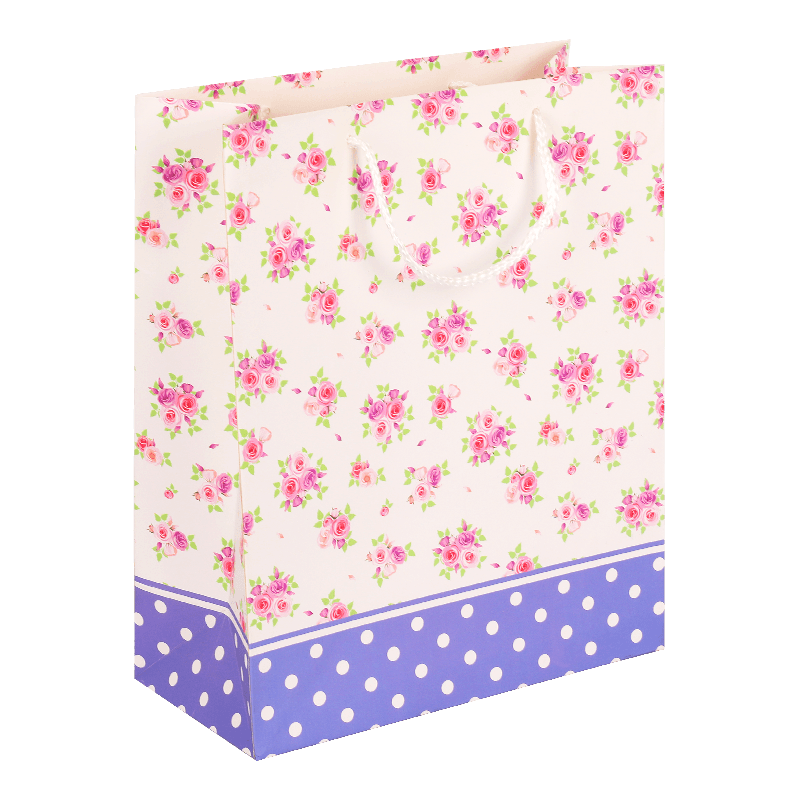 Colorful Rose Printed Shopping Paper Favor Bags In November 2024