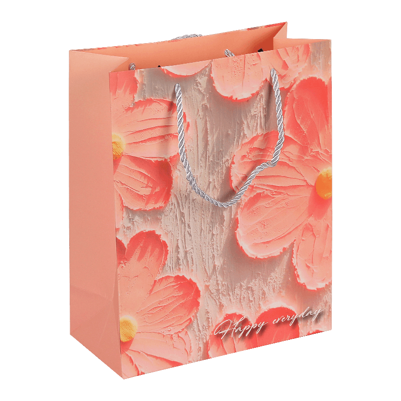 Custom Printed Colorful Oil Painting Paper Gift Bag For Packaging