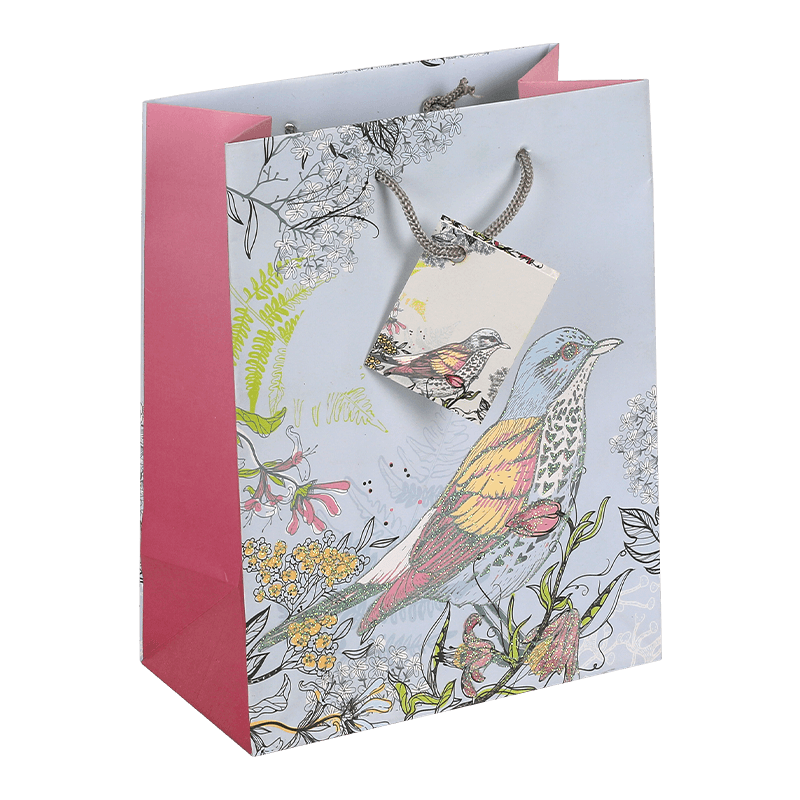 Printed Humming Bird Gift Paper Merchandise Bags