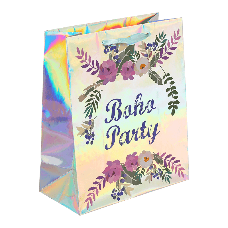 Printed Pink Floral Paper Party Bags