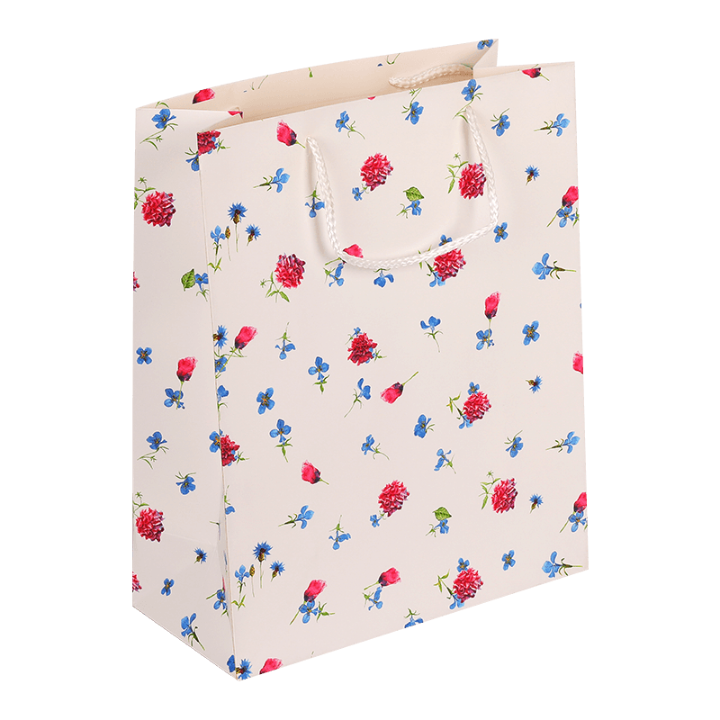 Floral Printed Paper Shopping Wrapping Bags