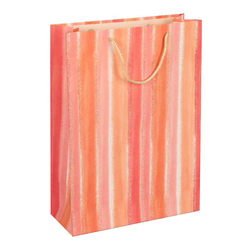 Glitter Stripes Design Paper Party Bags Wholesale