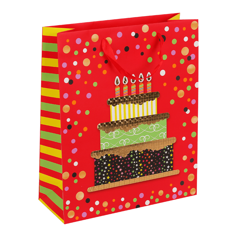 Biodegradable Printing Cake Pattern Birthday Theme Paper Gift Bags