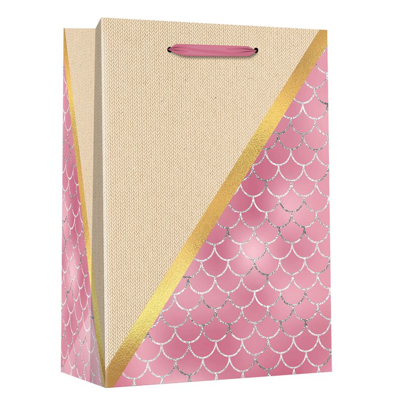 Unique Design Printed Fish Scales Paper Shopping Gift Wrapping Bag