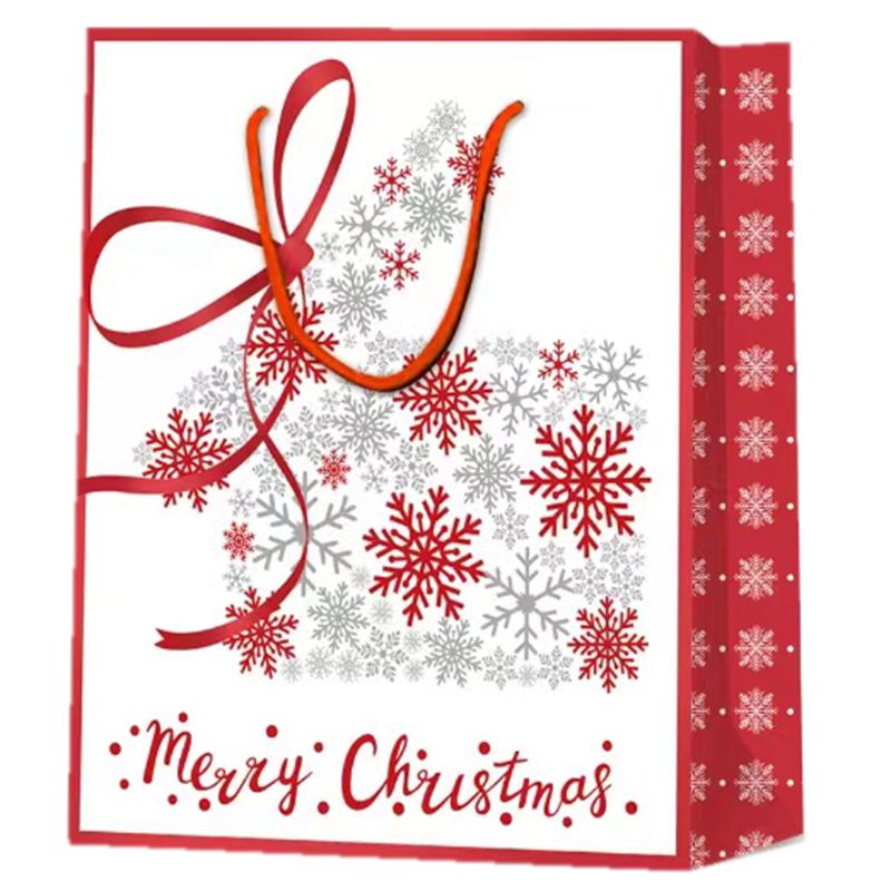 OEM Printed Merry Christmas Themed Gift Paper Bags