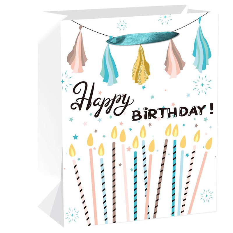 Customized Printed Happy Birthday Themed Party Gift Paper Bags