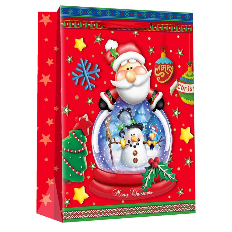 Designed Santa Claus Cartoon Gift Souvenir Bags