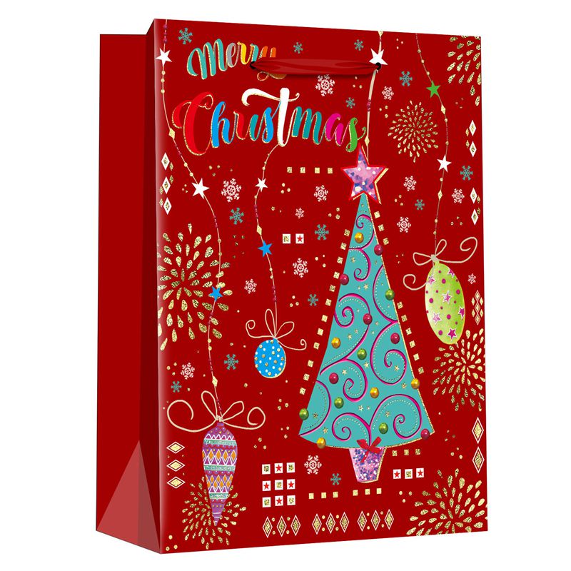 Printed Merry Christmas Gift Paper Bags