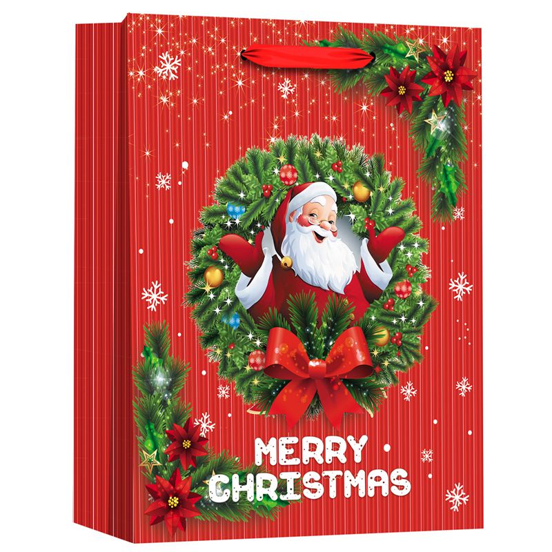 ODM Printed Merry Christmas Santa Claus Gift Wrapping Paper Bags