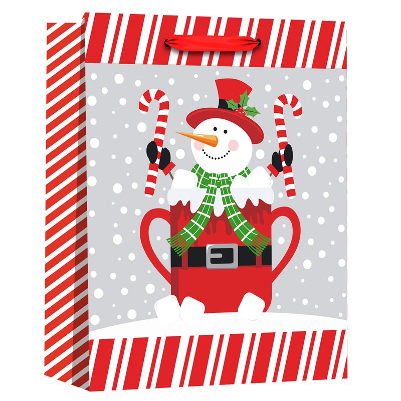 Producer Printed Lovely Christmas Snowman Gift Shopping Paper Bags