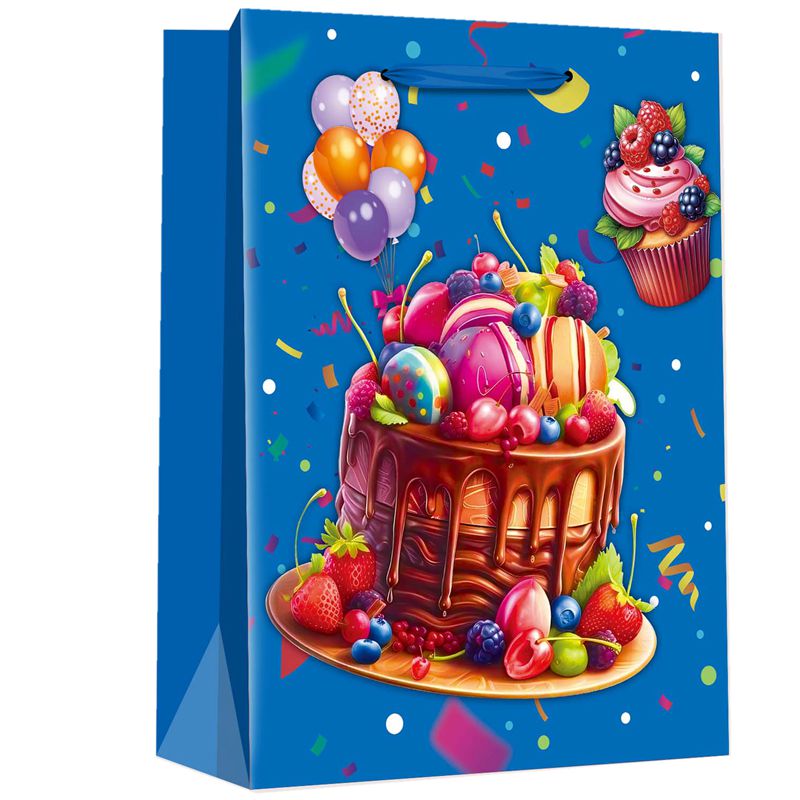 Wonderful Birthday Cake Design Gift Paper Bags