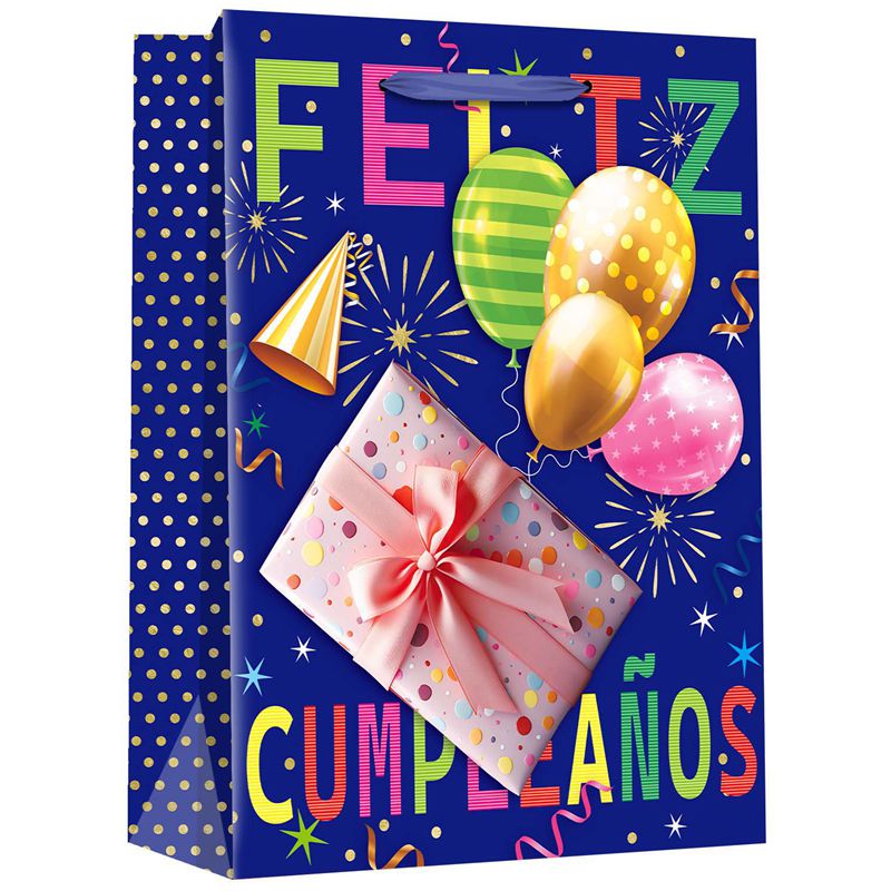 PRINTED FELIZ CUMPLEANOS GIFT BAGS