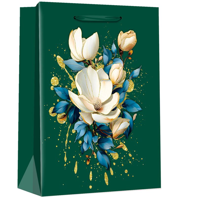 Personalized Elegant Floral Design Paper Bags
