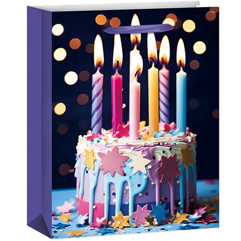 Birthday Candles Printed Gift Bag Favor Bag