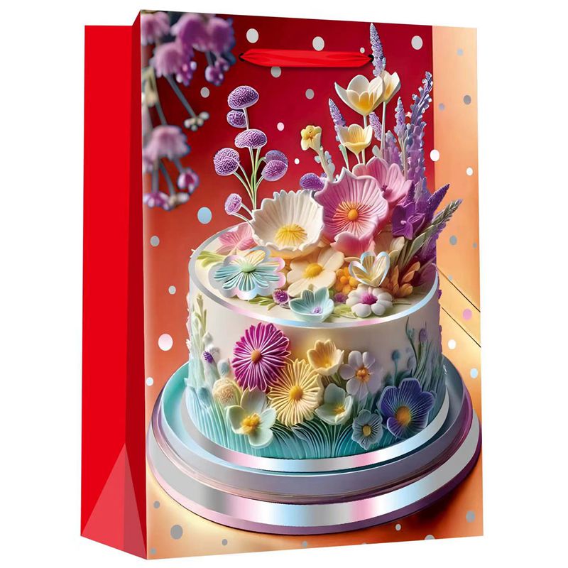 Floral Birthday Wrapping Paper Gift Bags