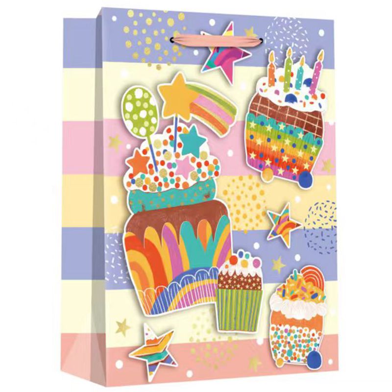 Printed Birthday Cake Delicate Gift Bags 