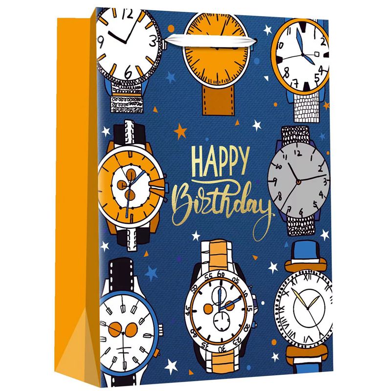 Colorful Painting Happy Birthday Paper Bags