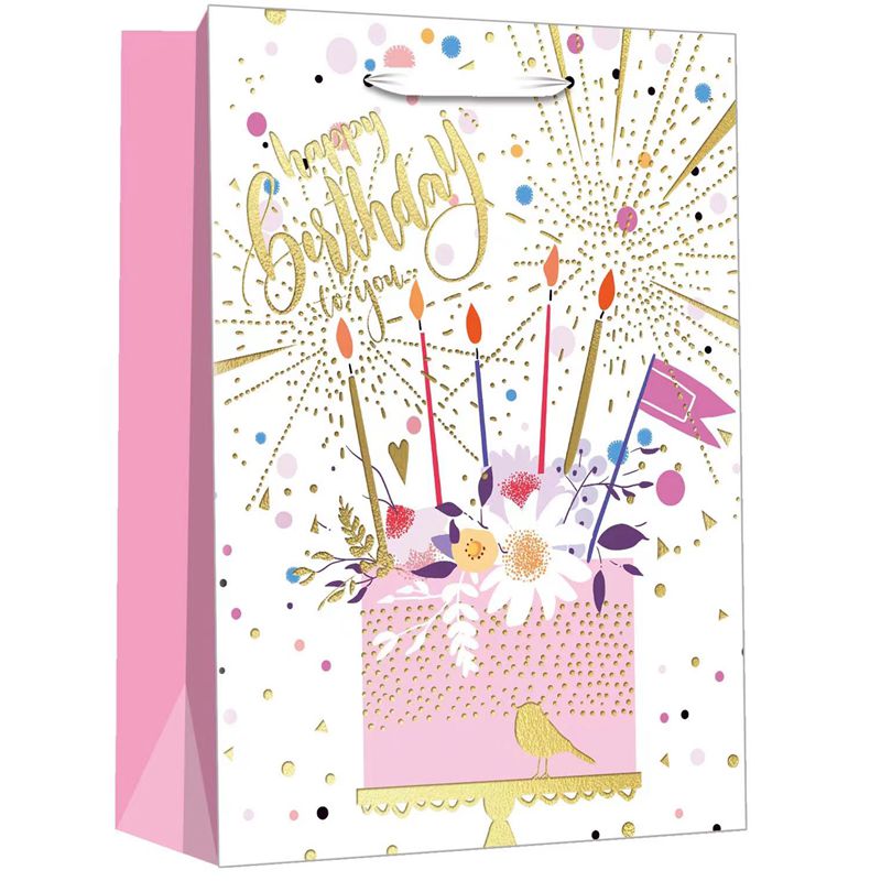 Printed Happy Birthday Candles Birthday Gift Bags